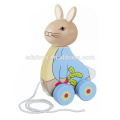 New Design Wooden Rabbit Pull Along Toy Best Selling Toys for Children